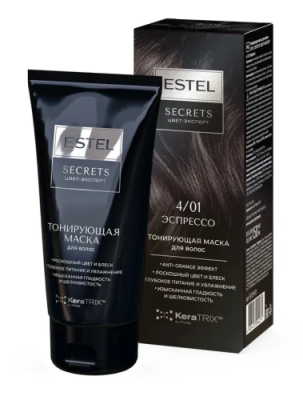 ESTEL Secrets Цвет-Эксперт маска тонирующая д/волос 4/01 эспрессо 150мл